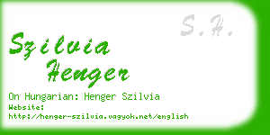 szilvia henger business card